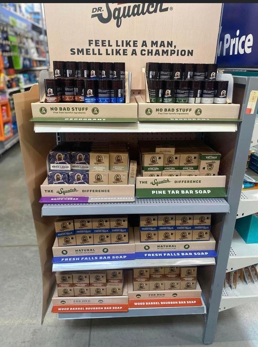 Dr. Squatch endcap display